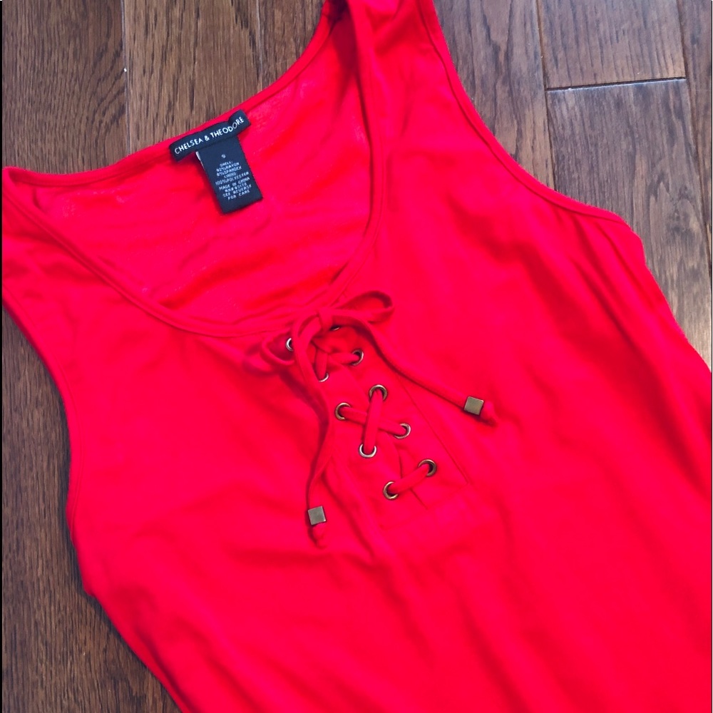 Chelsea & Theodore Red slip on dress